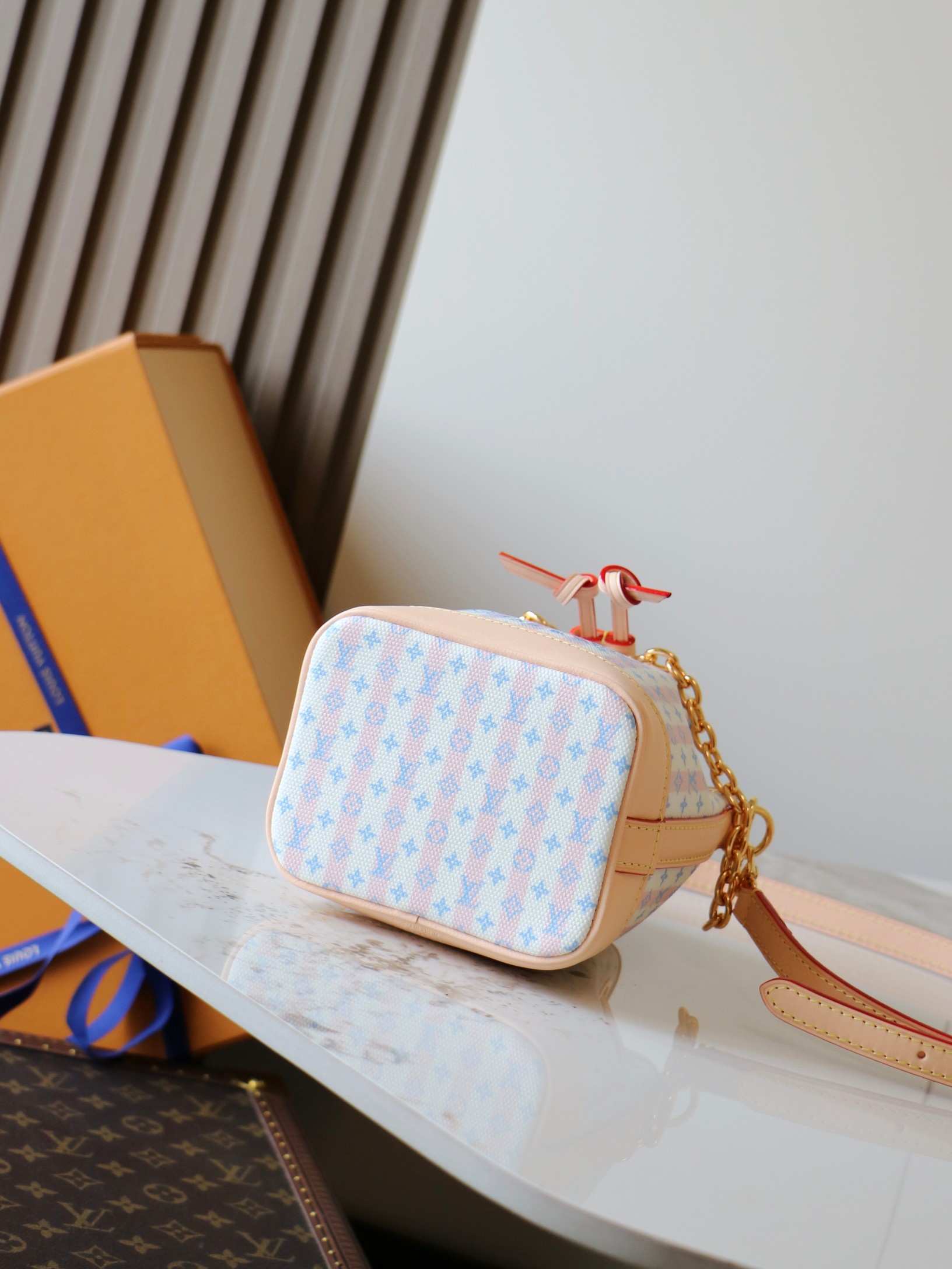 Louis Vuitton Nano Noé Handbag – LV Stamp Canvas - Image 4