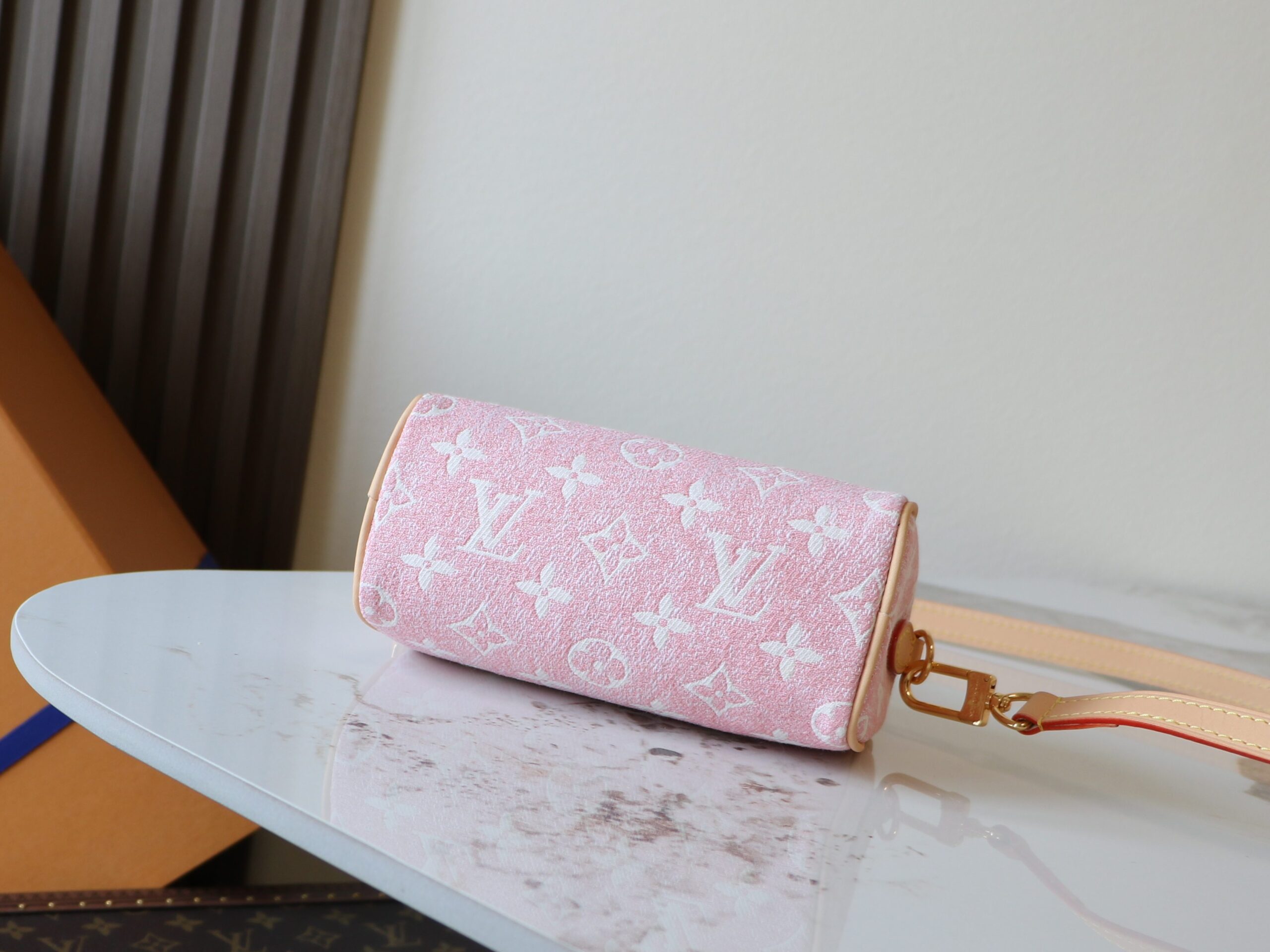 Louis Vuitton Nano Speedy Monogram Denim Handbag - Image 4