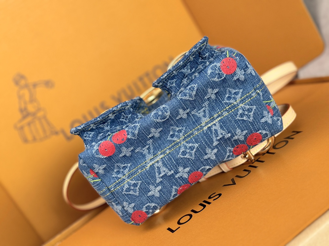 Louis Vuitton LV x TM Venice NM Shoulder Bag in Monogram Cherry Denim - Image 4