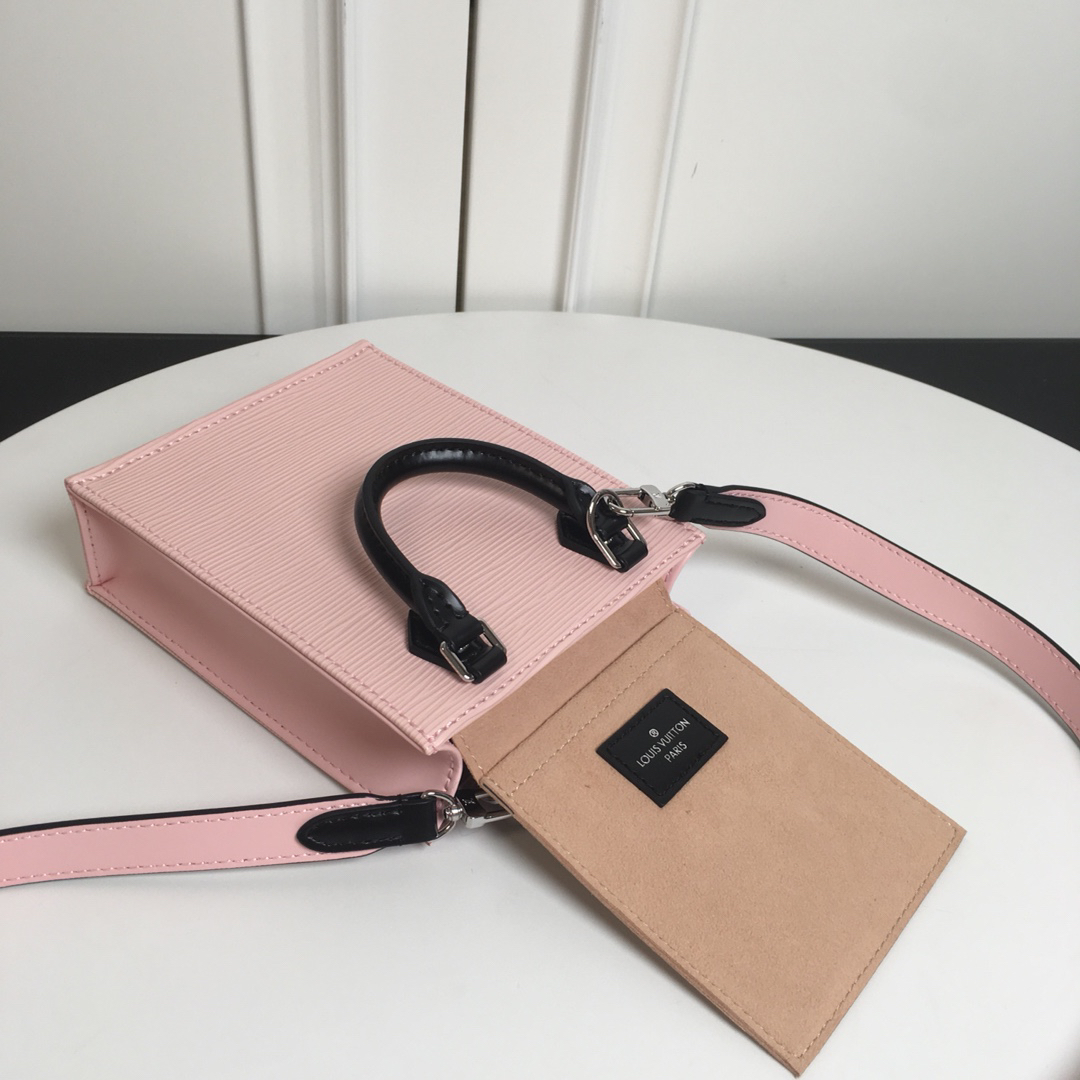 Louis Vuitton Petit Sac Plat Epi Leather Crossbody Bag in Pink - Image 4