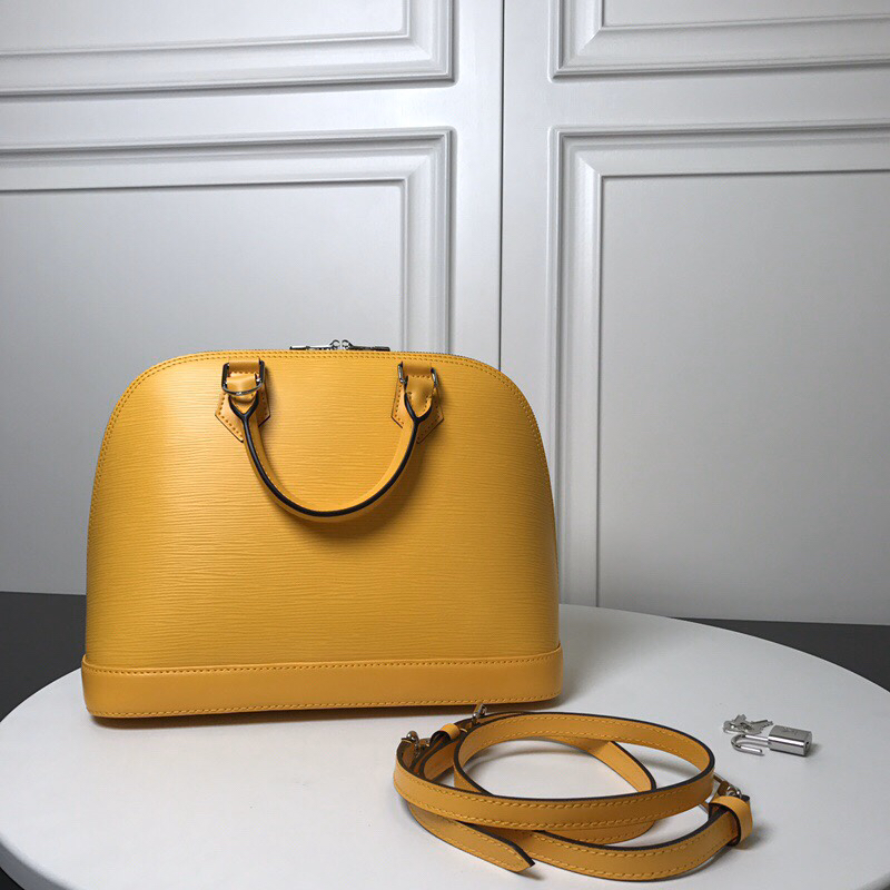 Louis Vuitton Alma Handbag M40302 in Yellow Epi Leather - Image 4