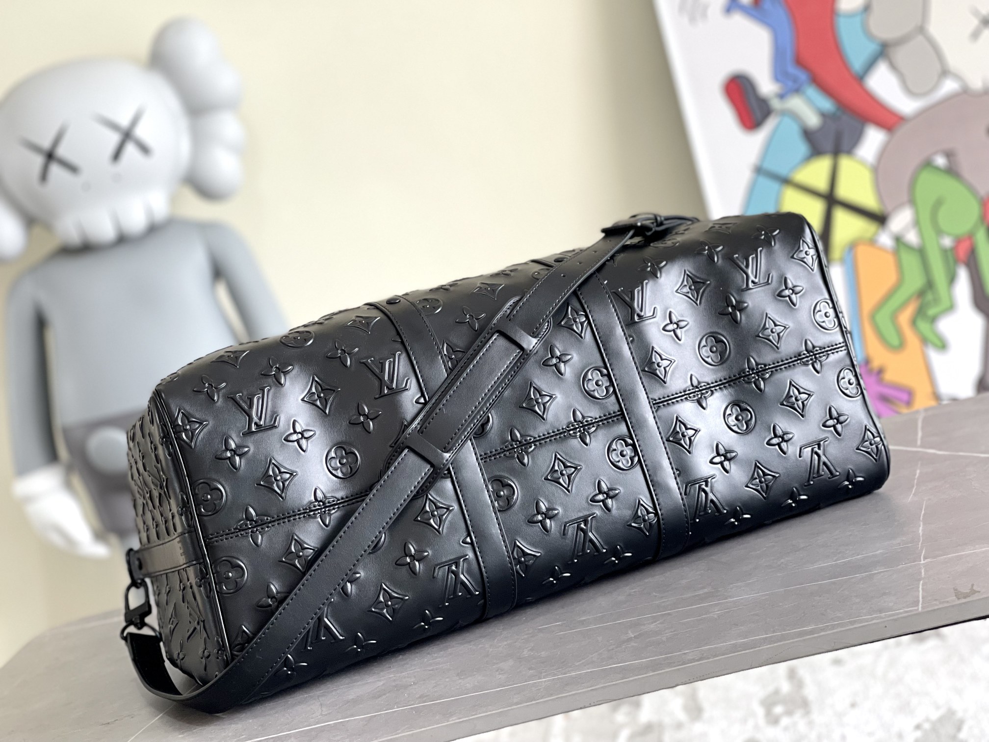 Keepall Bandoulière Travel Bag in Monogram Seal - Image 4