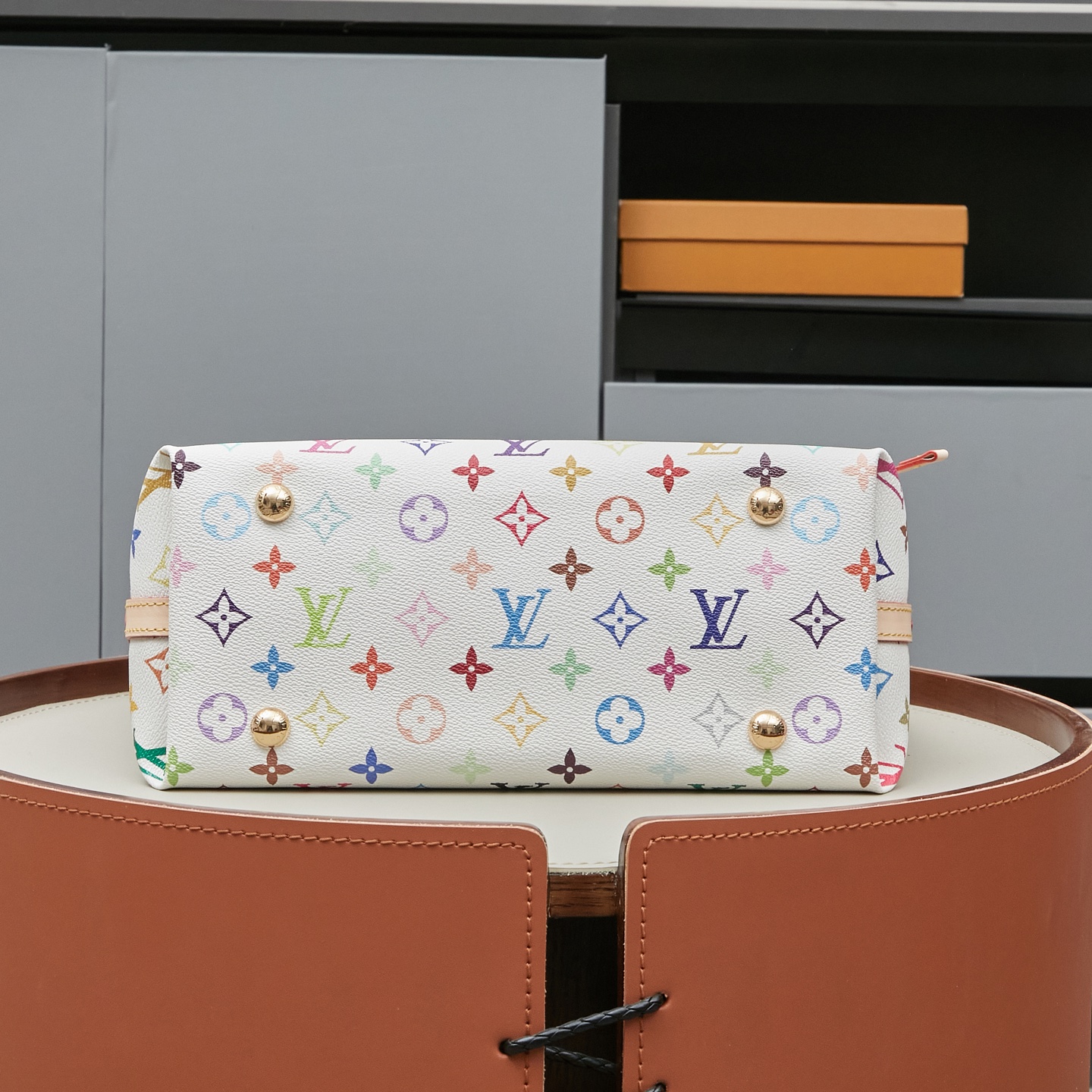 Louis Vuitton CarryAll HL Small Crossbody Bag in White Multicolor Monogram Canvas - Image 4