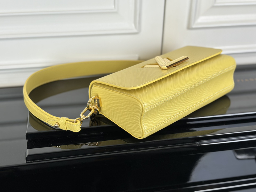 Louis Vuitton Twist West Shoulder Bag in Yellow Epi Leather - Image 4