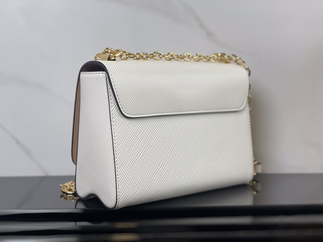 Louis Vuitton Twist Medium Chain Bag in White Epi Leather - Image 4