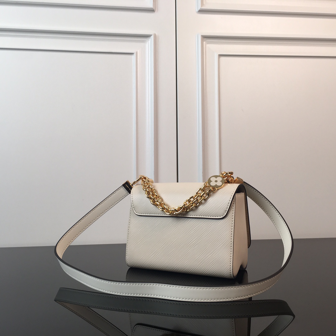 Louis Vuitton Twist Small Crossbody Bag M59405 in White Epi Leather - Image 4