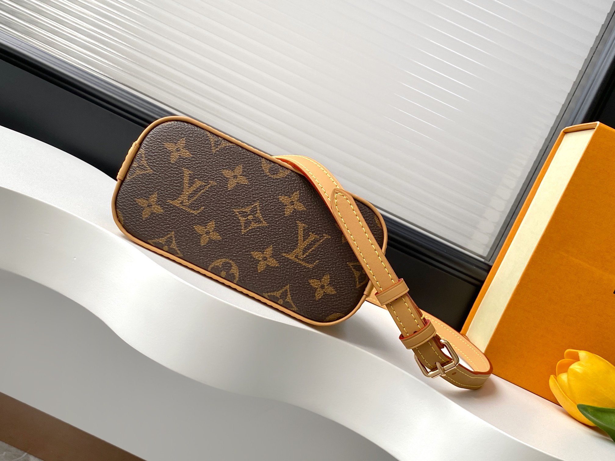 Louis Vuitton Nano Alma Handbag in Monogram Dune Canvas - Image 4