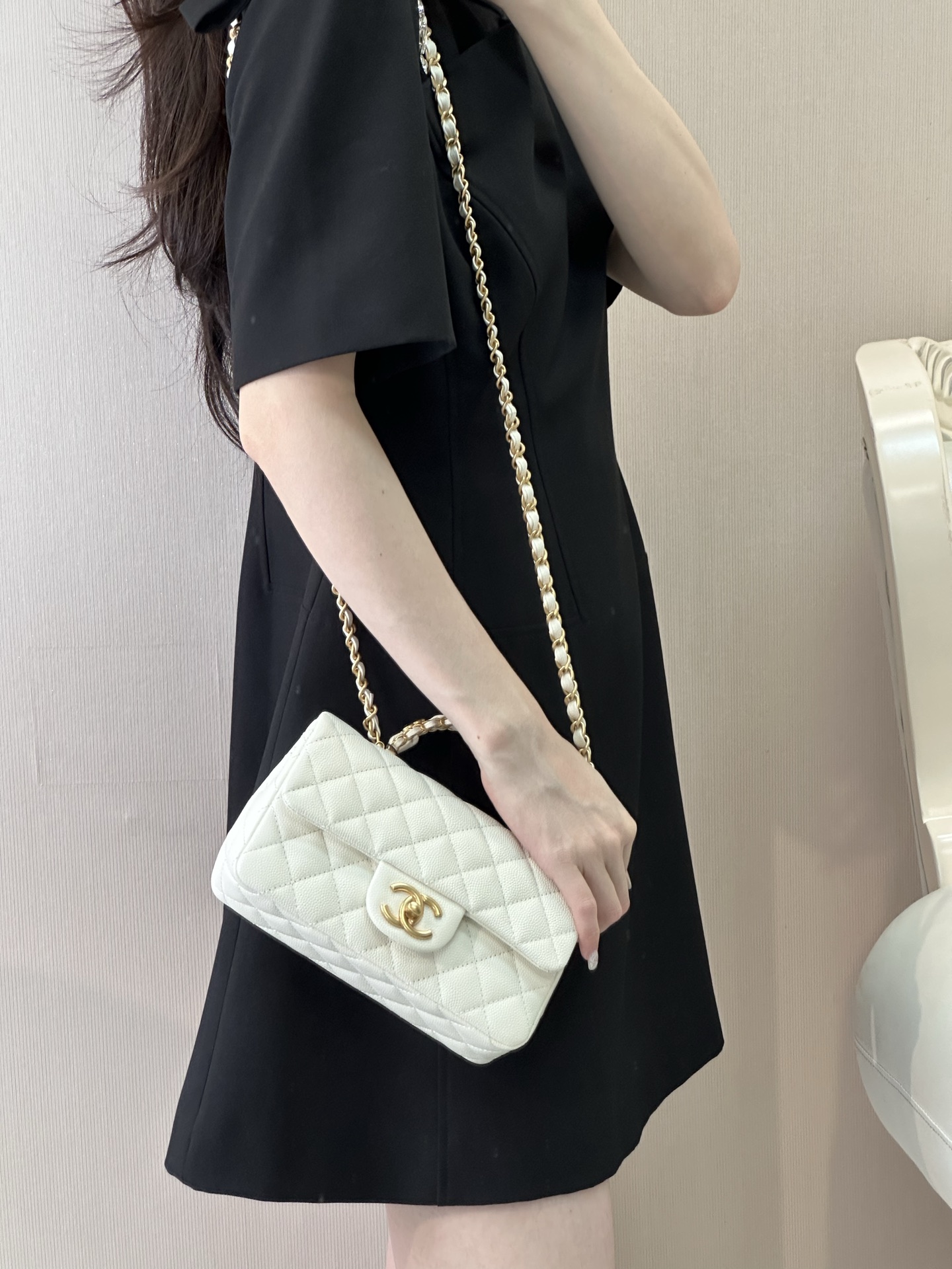 Chanel 24B Lambskin Mini Flap Bag - Image 4