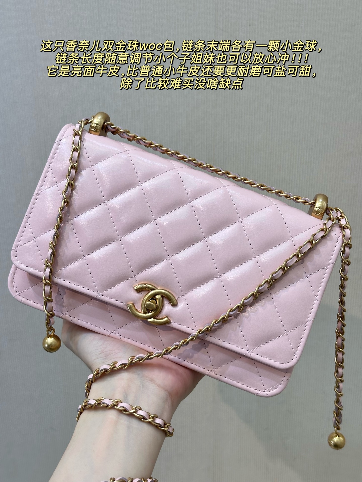 Leather WOC Chain Shoulder Bag 2289 - Image 4