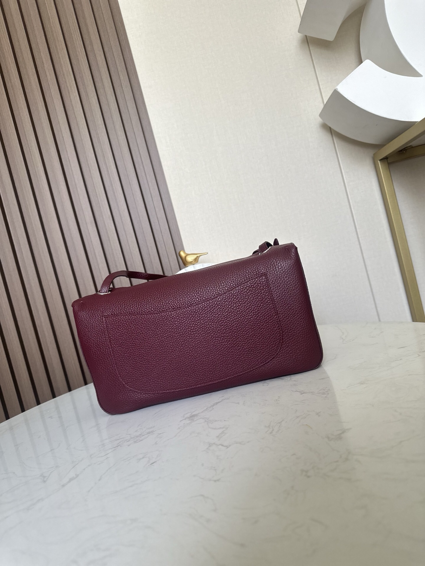 Chanel 26S Burgundy Large Flap Bag with Silver Hardware - Image 4