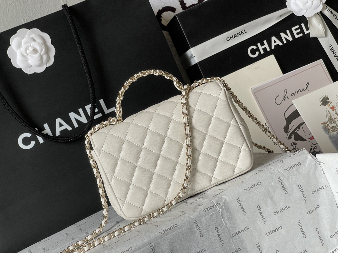 Chanel 23A Crystal Handle CF Mini Flap Bag AS4140 - Image 4