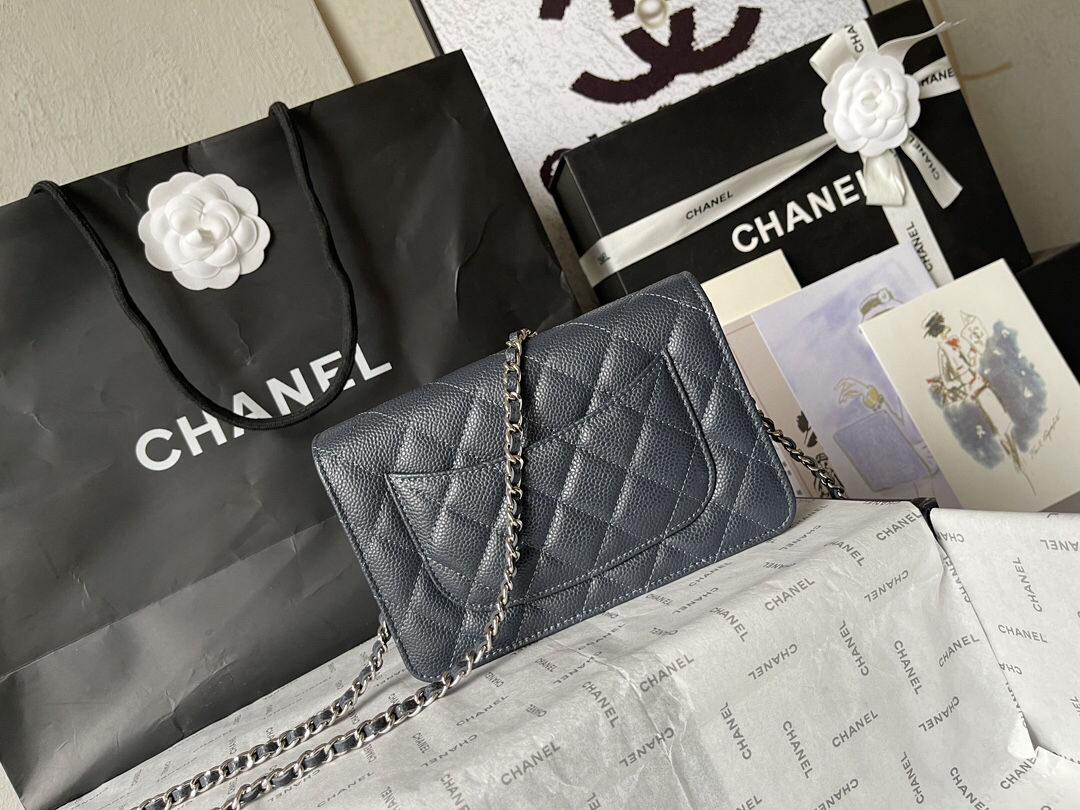 Chanel CF WOC Black Caviar Leather Chain Bag - Image 4