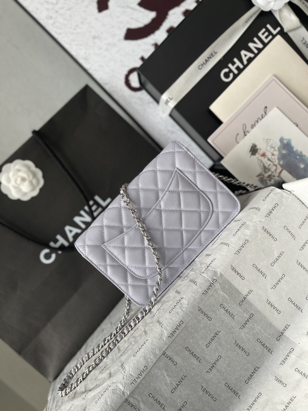 Chanel CF WOC Black Caviar Leather Chain Bag - Image 4