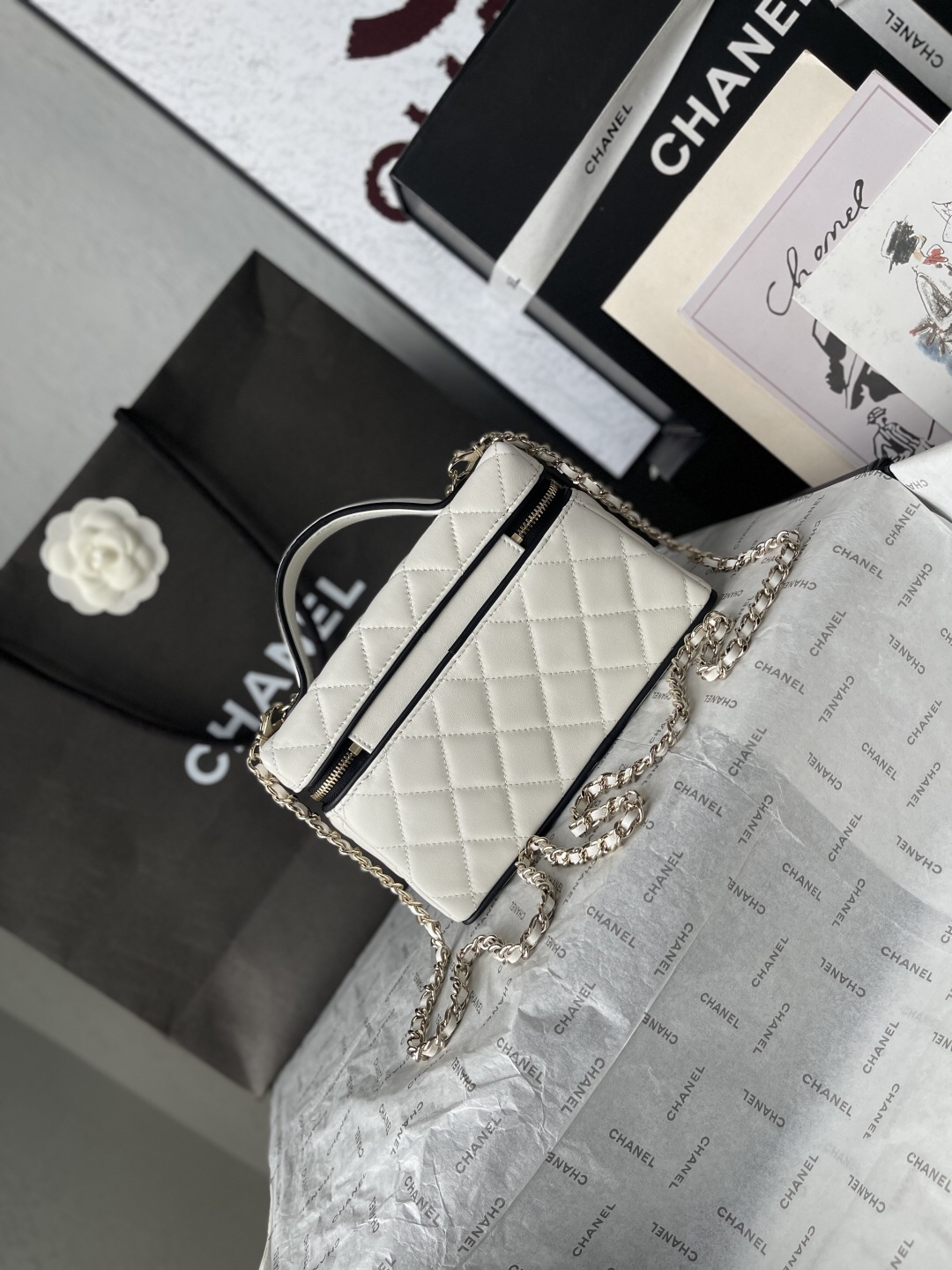 Chanel Panda Motif Small Box Bag - Image 4