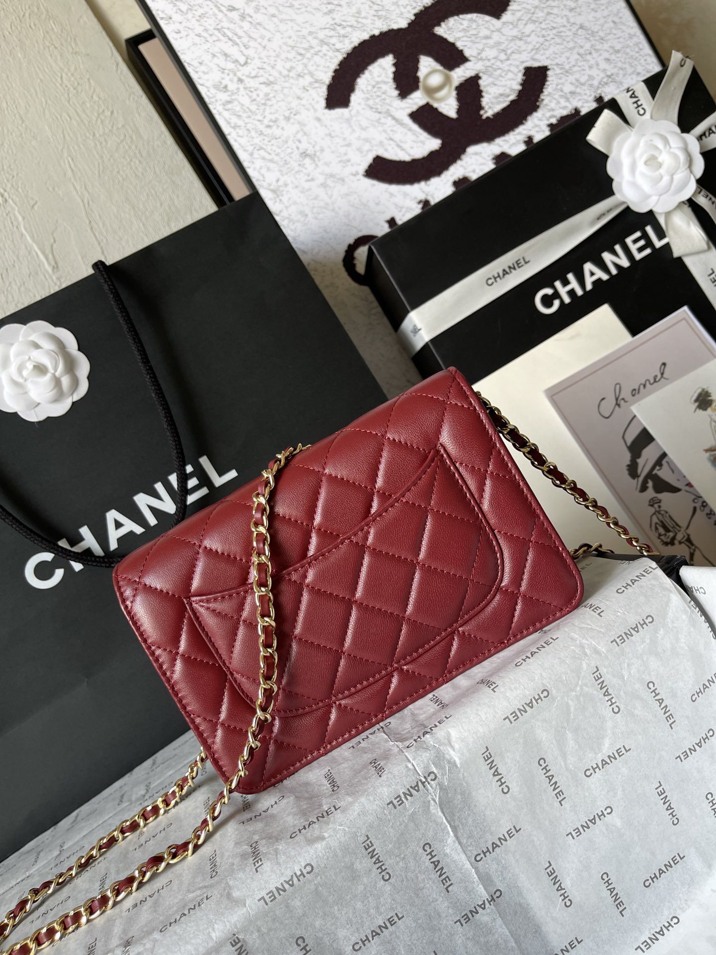 CF WOC Series Italian Lambskin Chain Shoulder Bag - Image 4