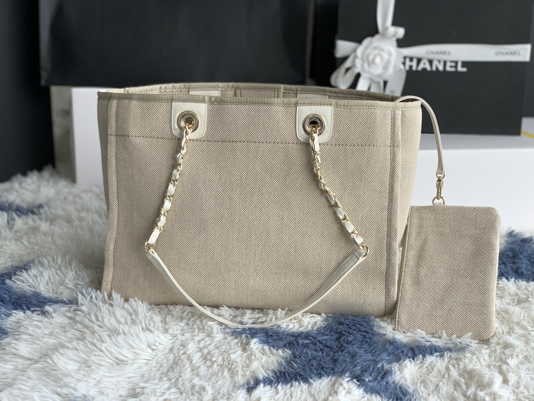 Chanel Denim Canvas Tote Bag - Image 4