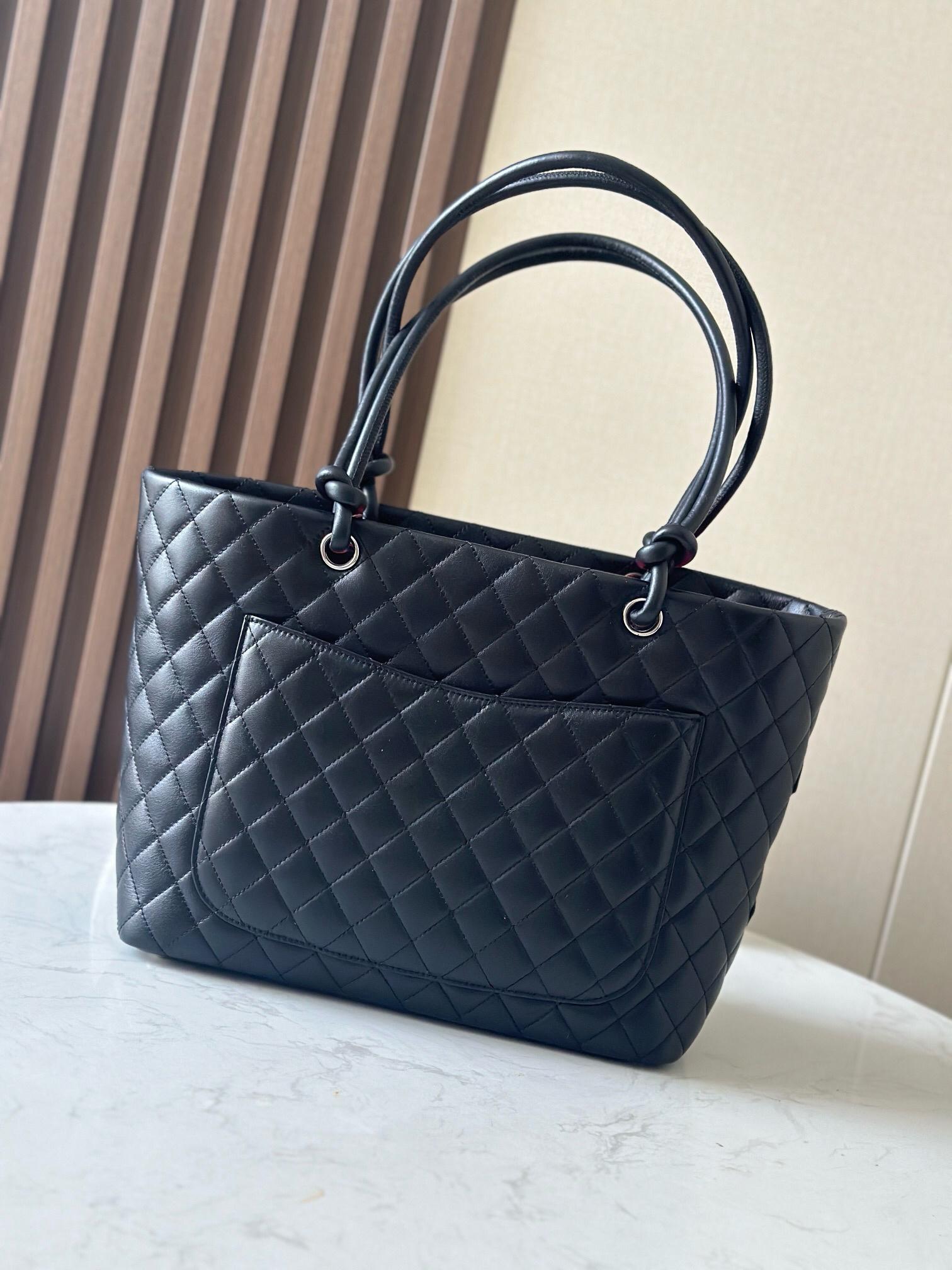 Chanel Black Calfskin Basket Tote Bag - Image 4