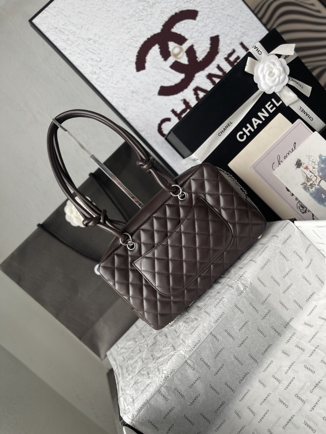 Chanel Black and White Panda Bowling Pillow Bag - Image 4