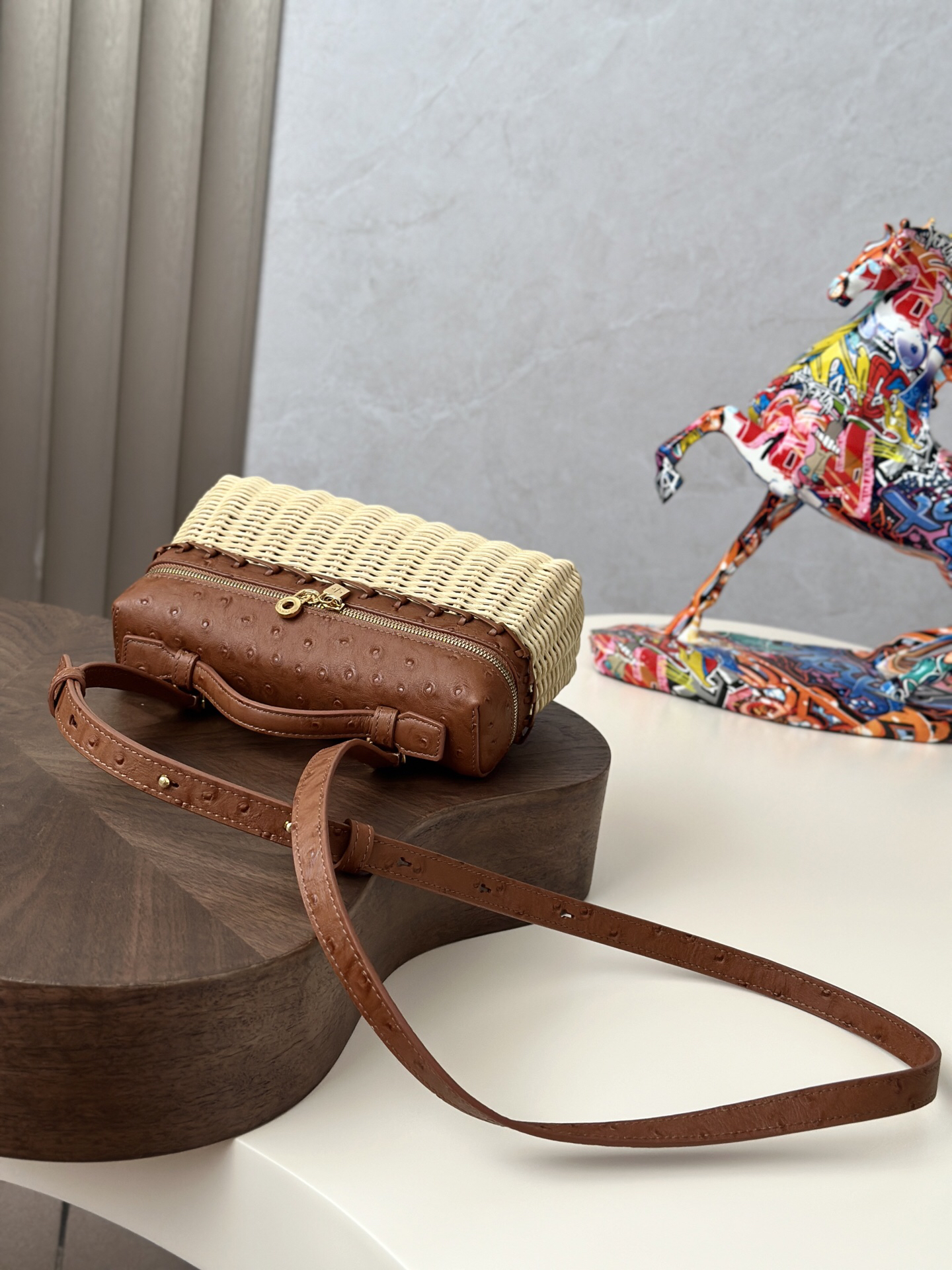ExtraPocket Woven Bamboo Handbag - Image 4