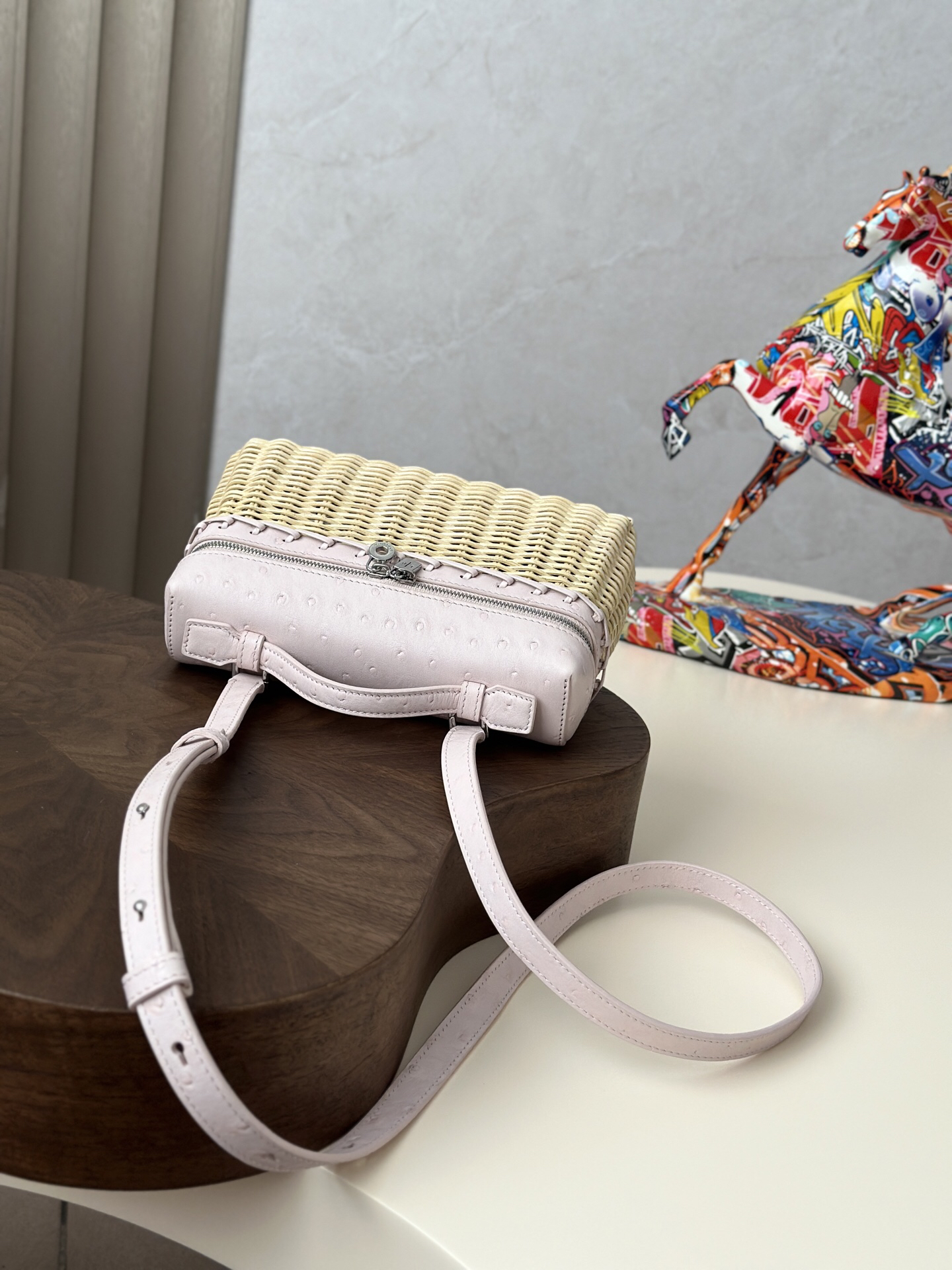 ExtraPocket Woven Bamboo Handbag - Image 4