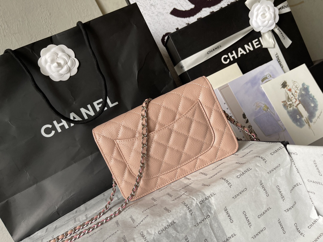 Chanel Classic Flap Wallet on Chain in Black Caviar Leather - Image 4