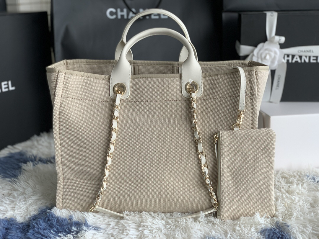 Chanel Canvas Travel Shopping Tote Bag - Image 4
