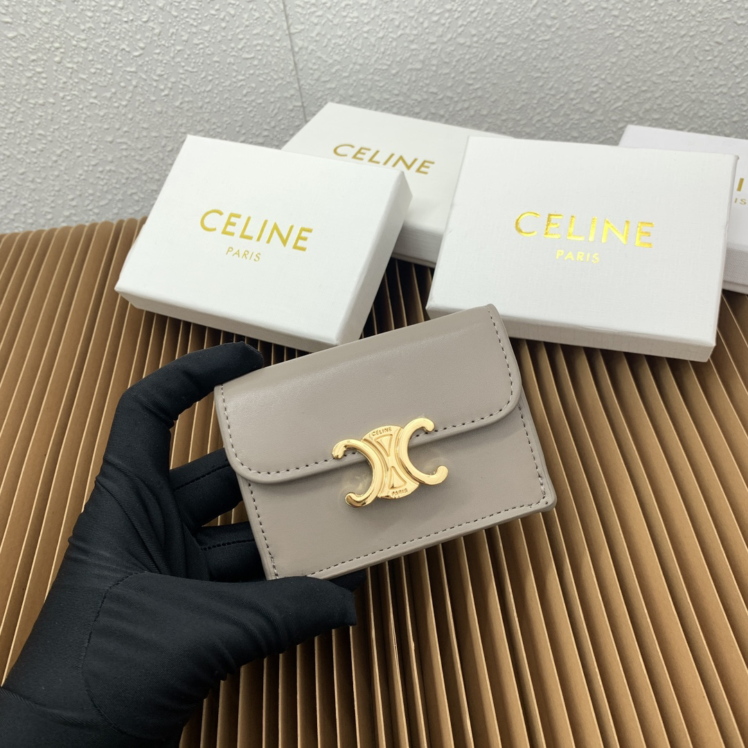 CELINE Triomphe Card Holder in Coated Canvas - Image 4