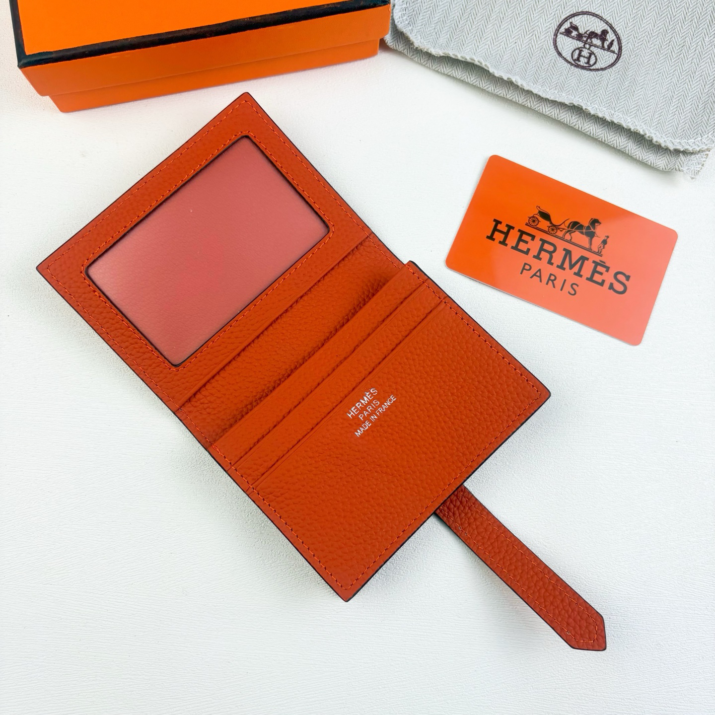 Hermès Togo Leather Card Holder - Image 4