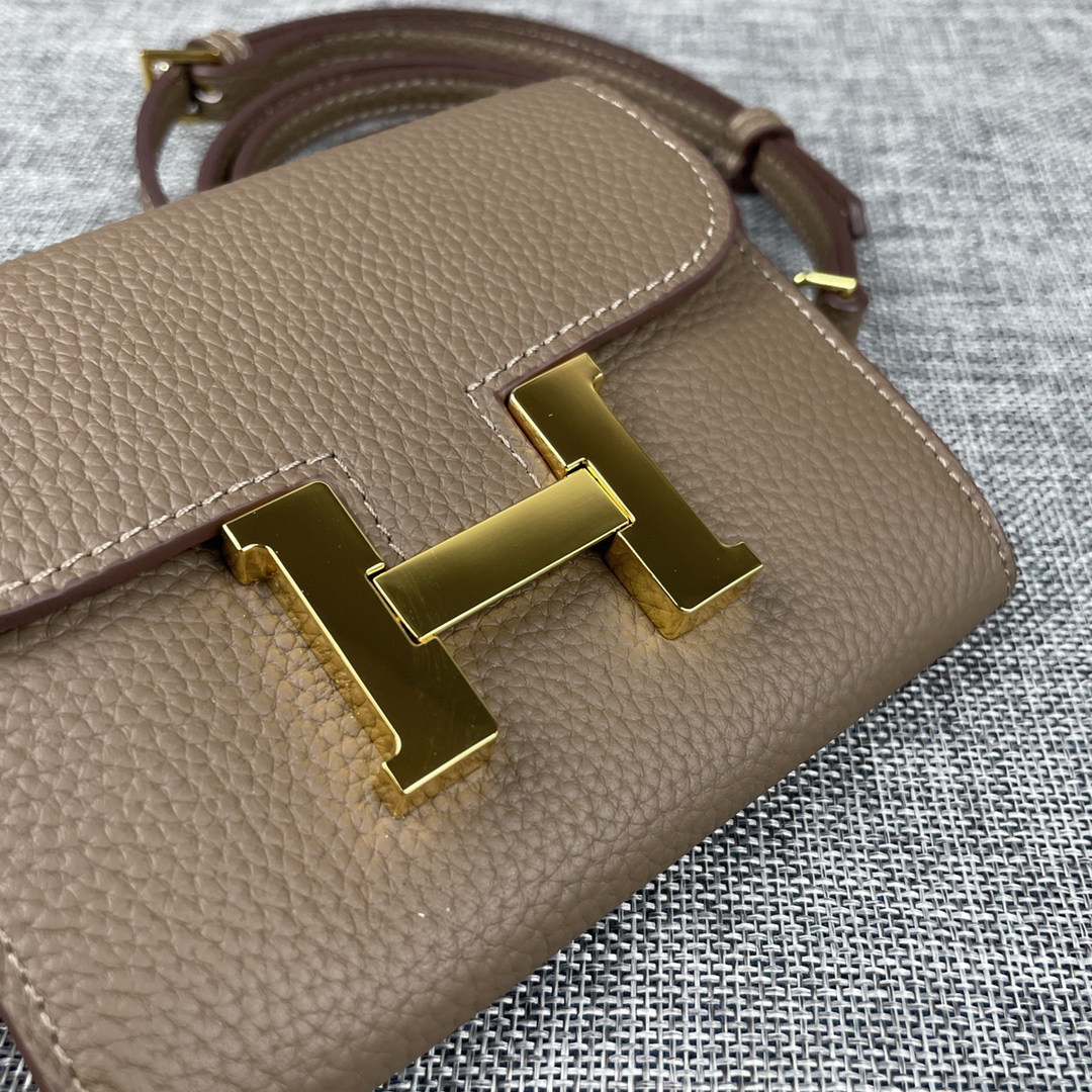 Hermes Constance Mini Togo Leather Shoulder Bag - Image 4