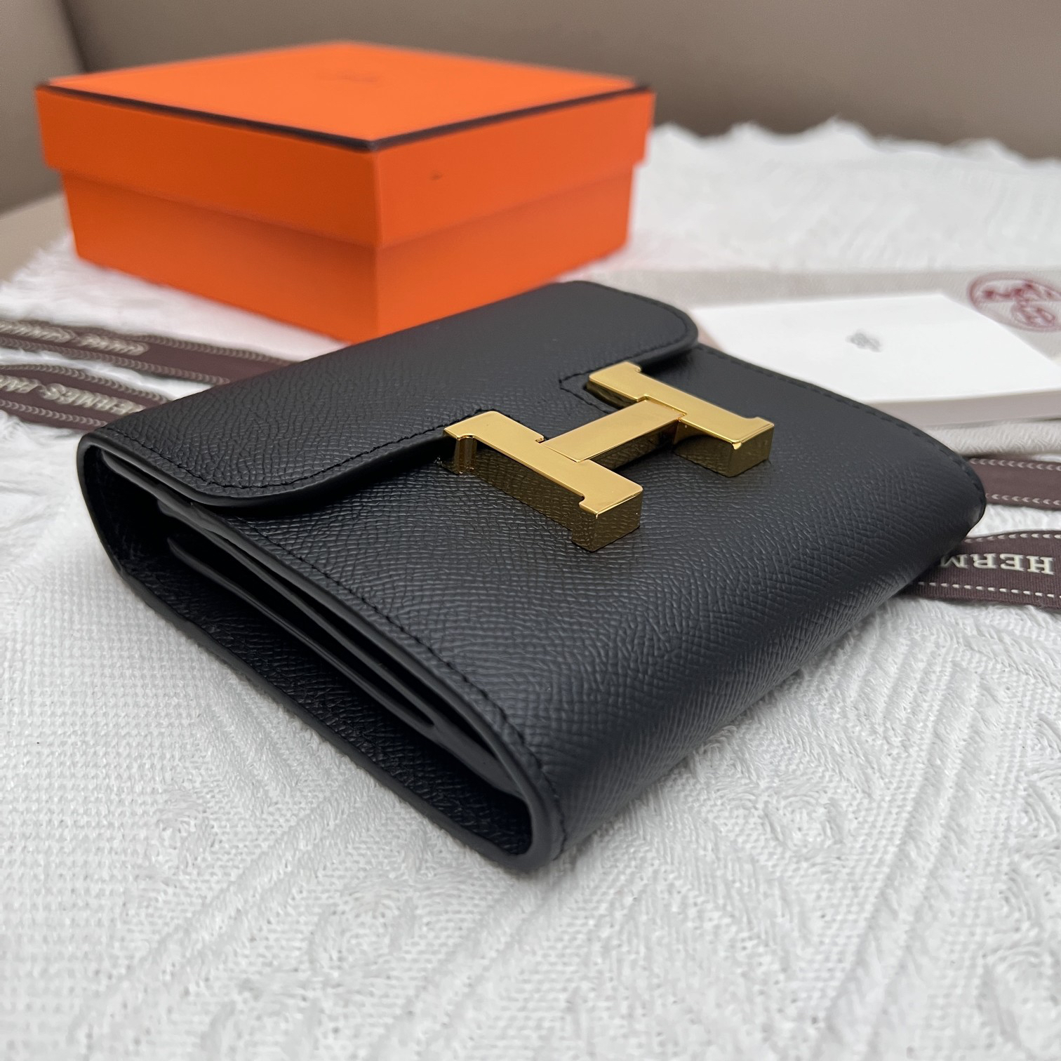 Hermes Constance 537 Palm-Grain Leather Wallet - Image 4