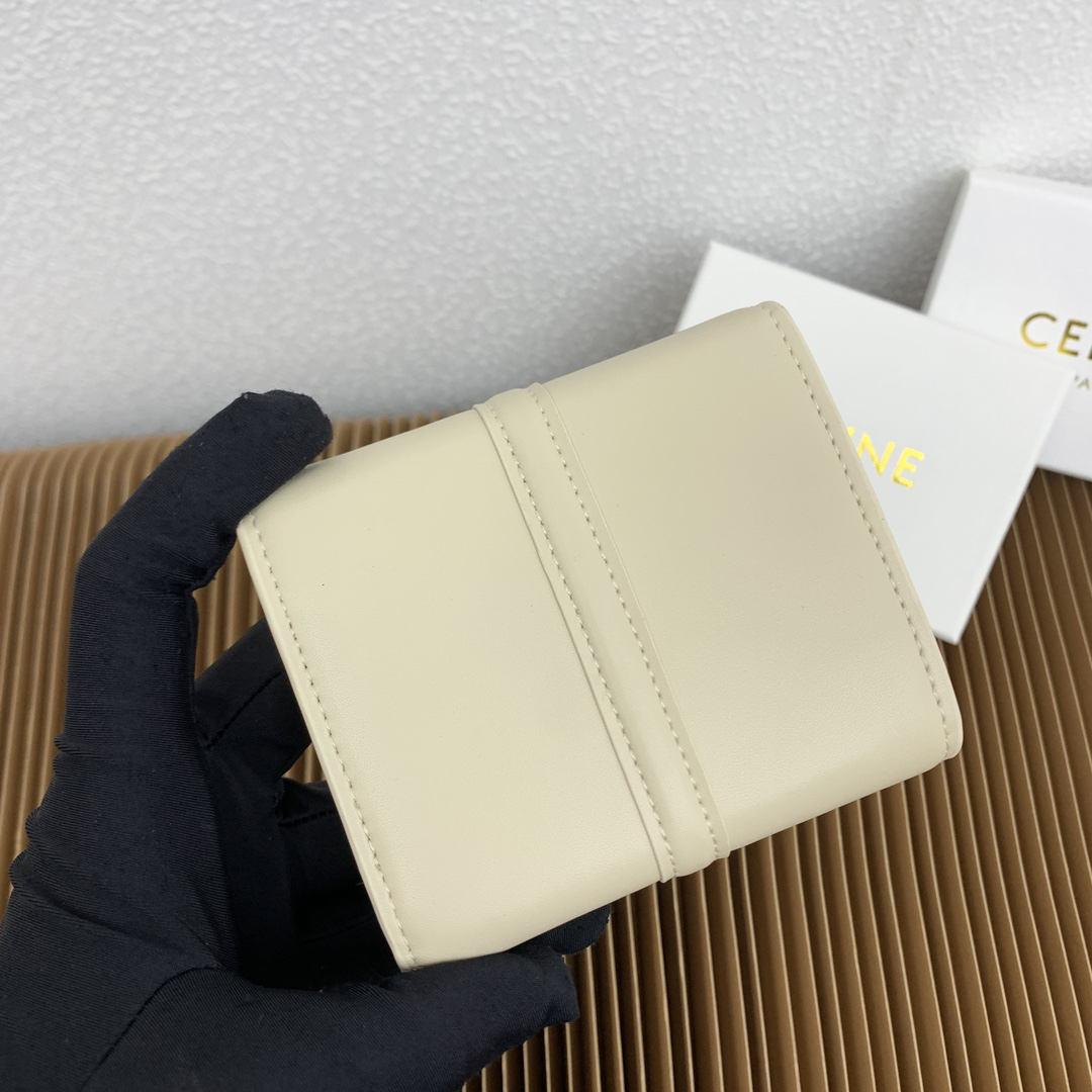 Celine Triomphe 16 Small Leather Trifold Wallet - Image 4