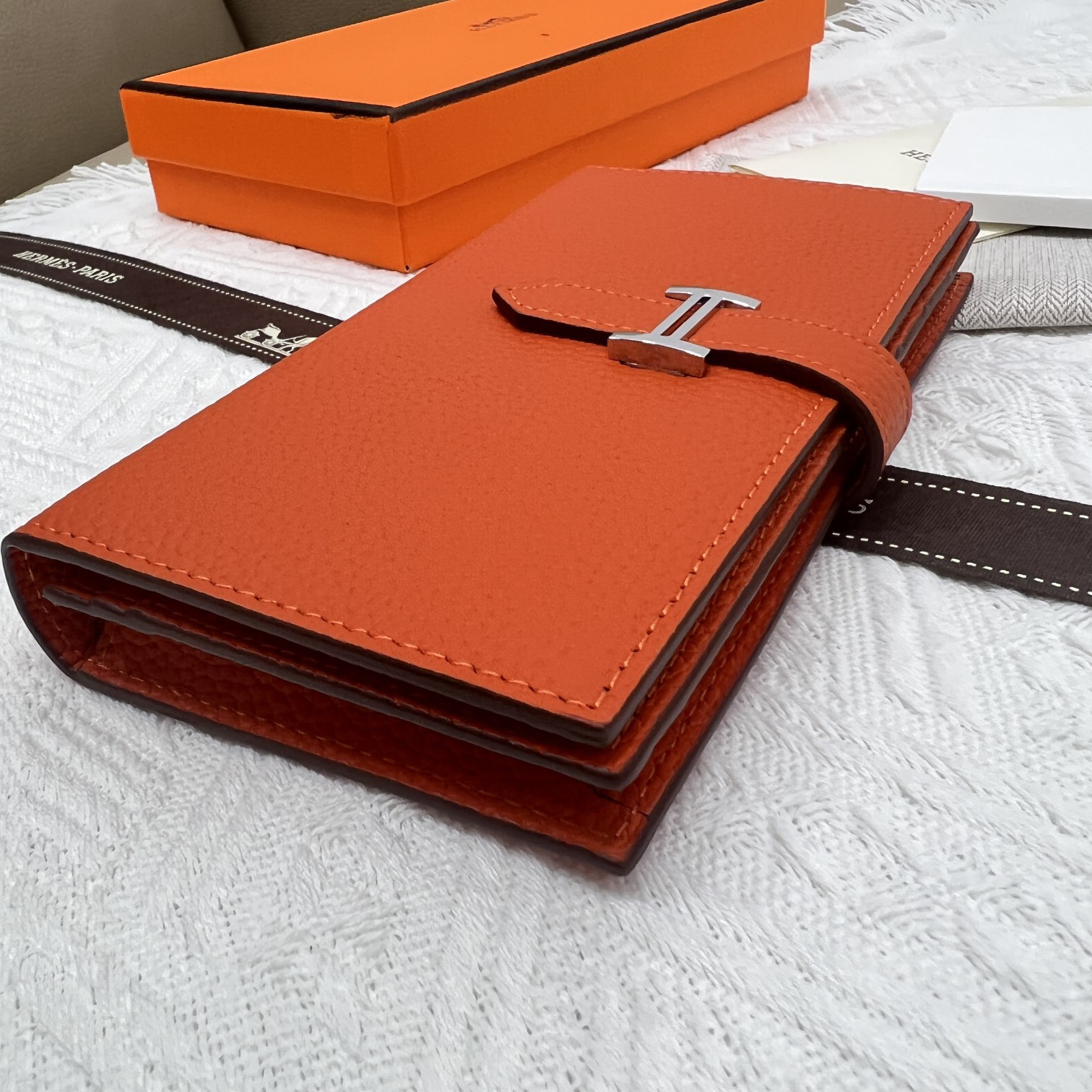 Hermes Leather Zipper Wallet - Image 4