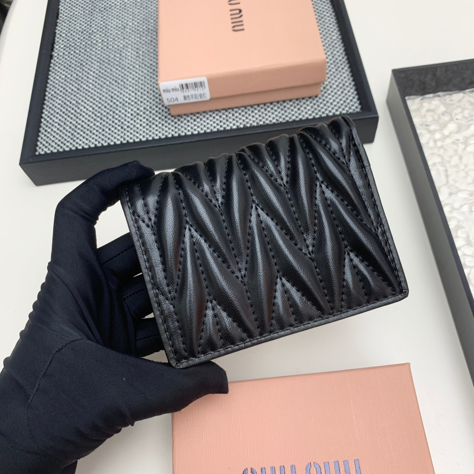 Miu Miu Leather Multifunction Wallet - Image 4