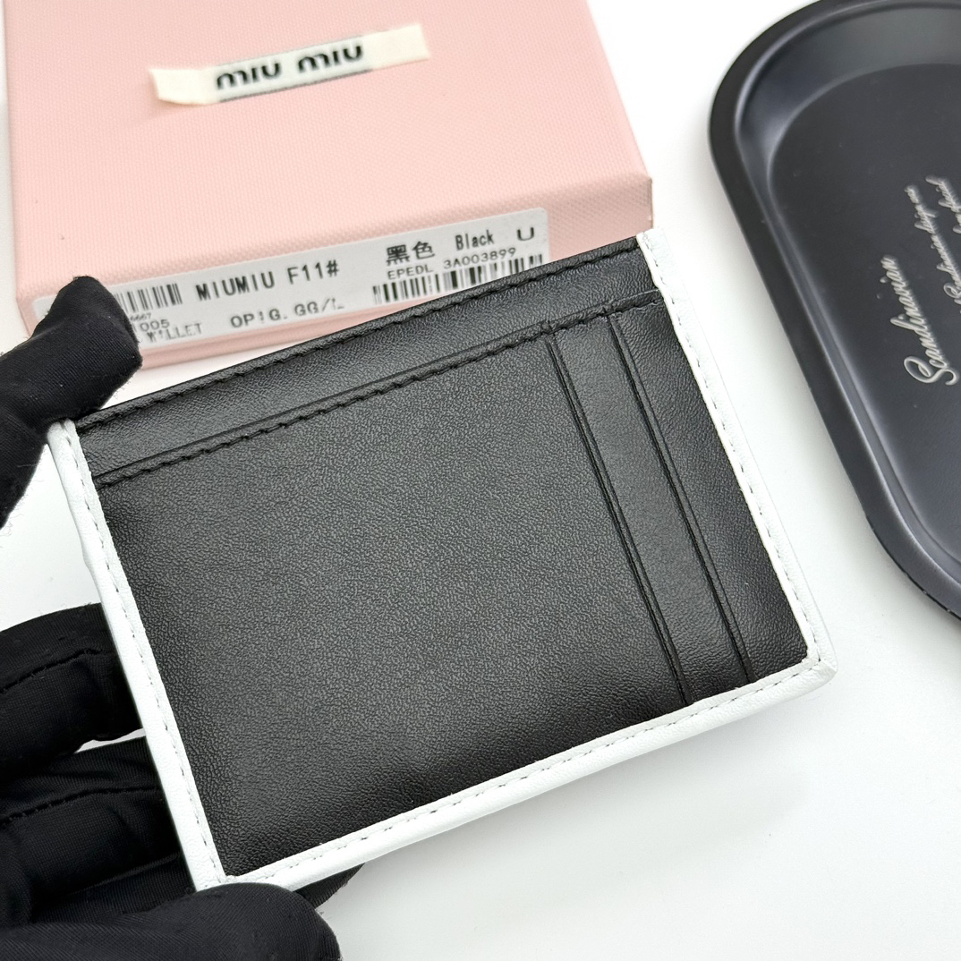 Miu Miu Lambskin Embossed Wallet - Image 4