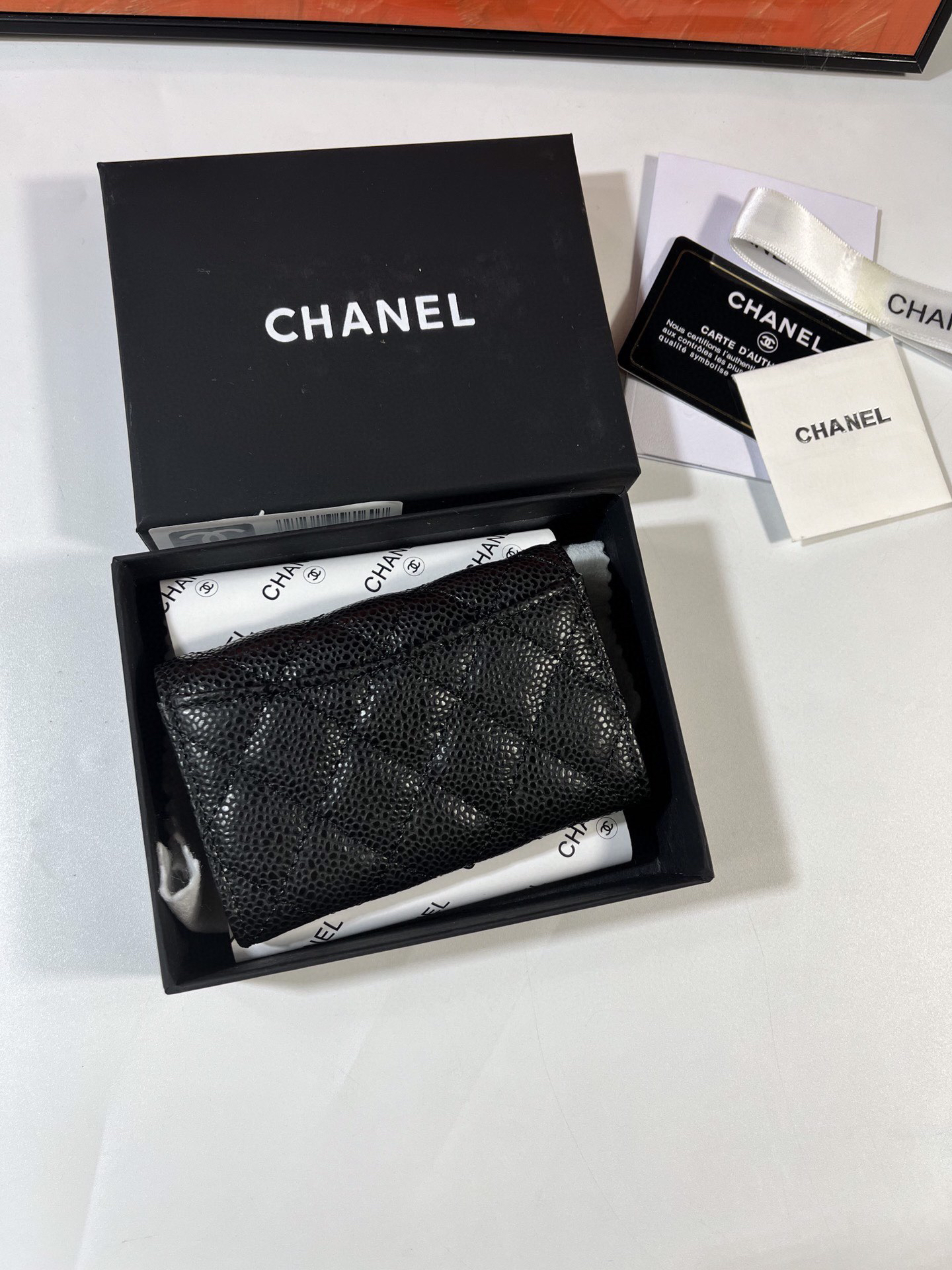 Chanel CF Series Caviar Leather Card and Coin Holder - Image 4