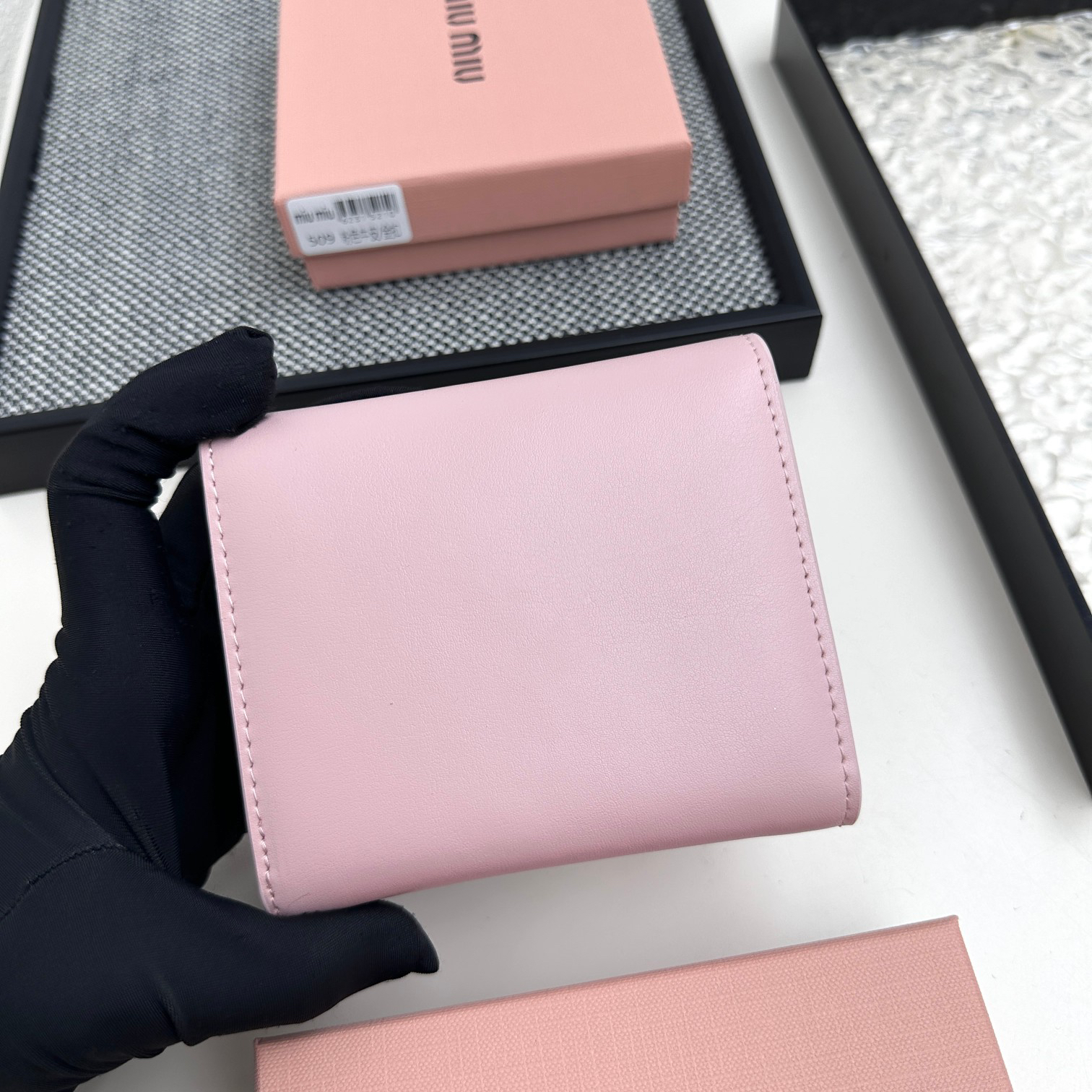 Miu Miu Tri-Fold Lambskin Wallet - Image 4