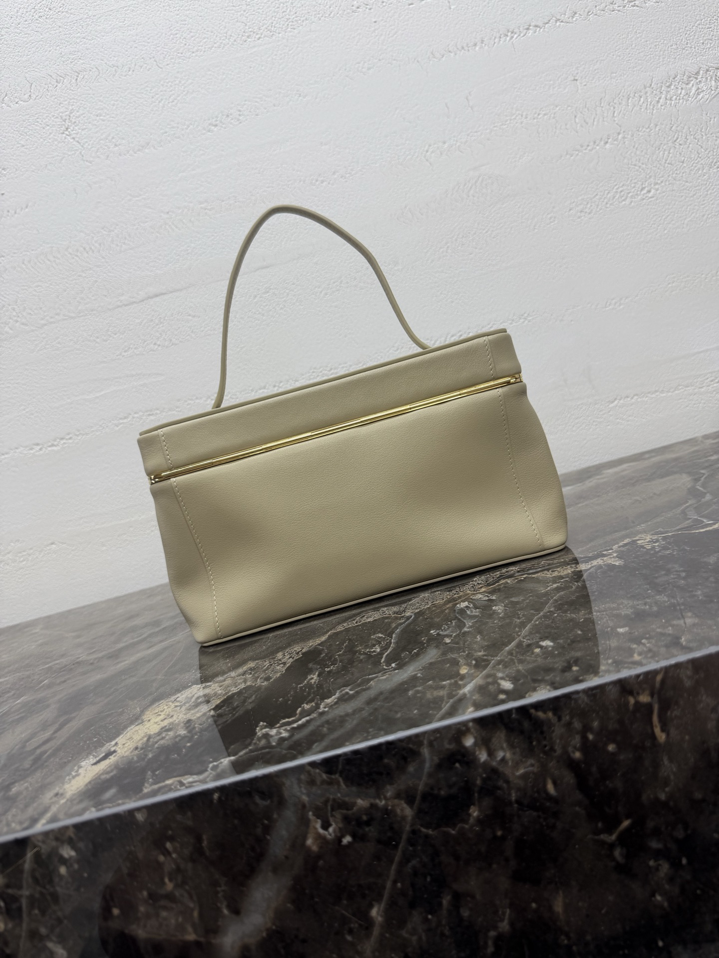 Rectangle Handbag with Gold-Tone Hardware - Image 4