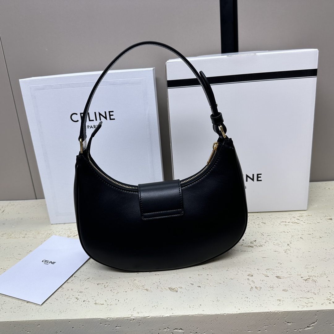 TRIOME Ava Logo-Print Calfskin Leather Shoulder Bag - Image 4