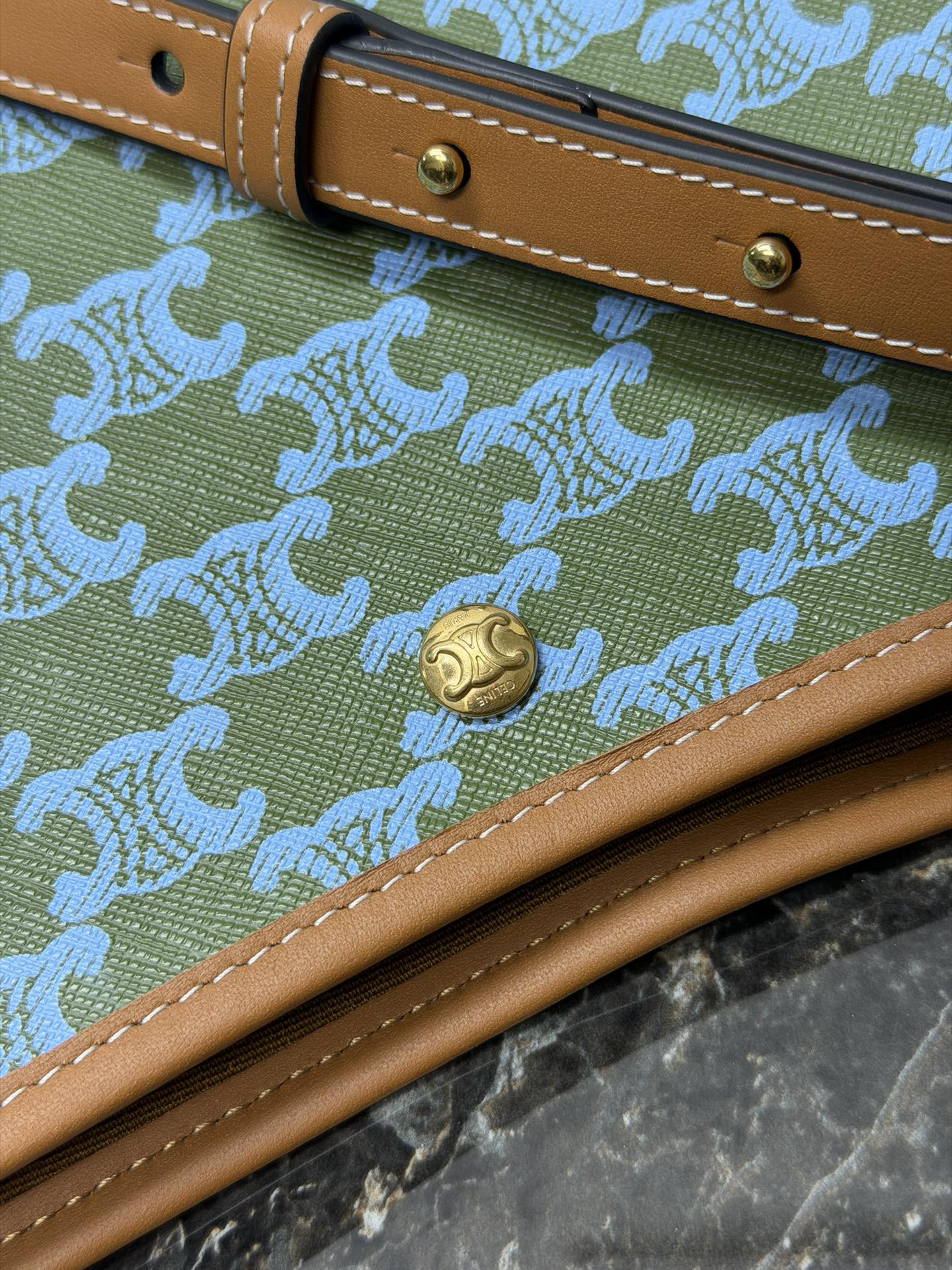 Celine Soft Shoulder Logo Print Handbag - Image 4