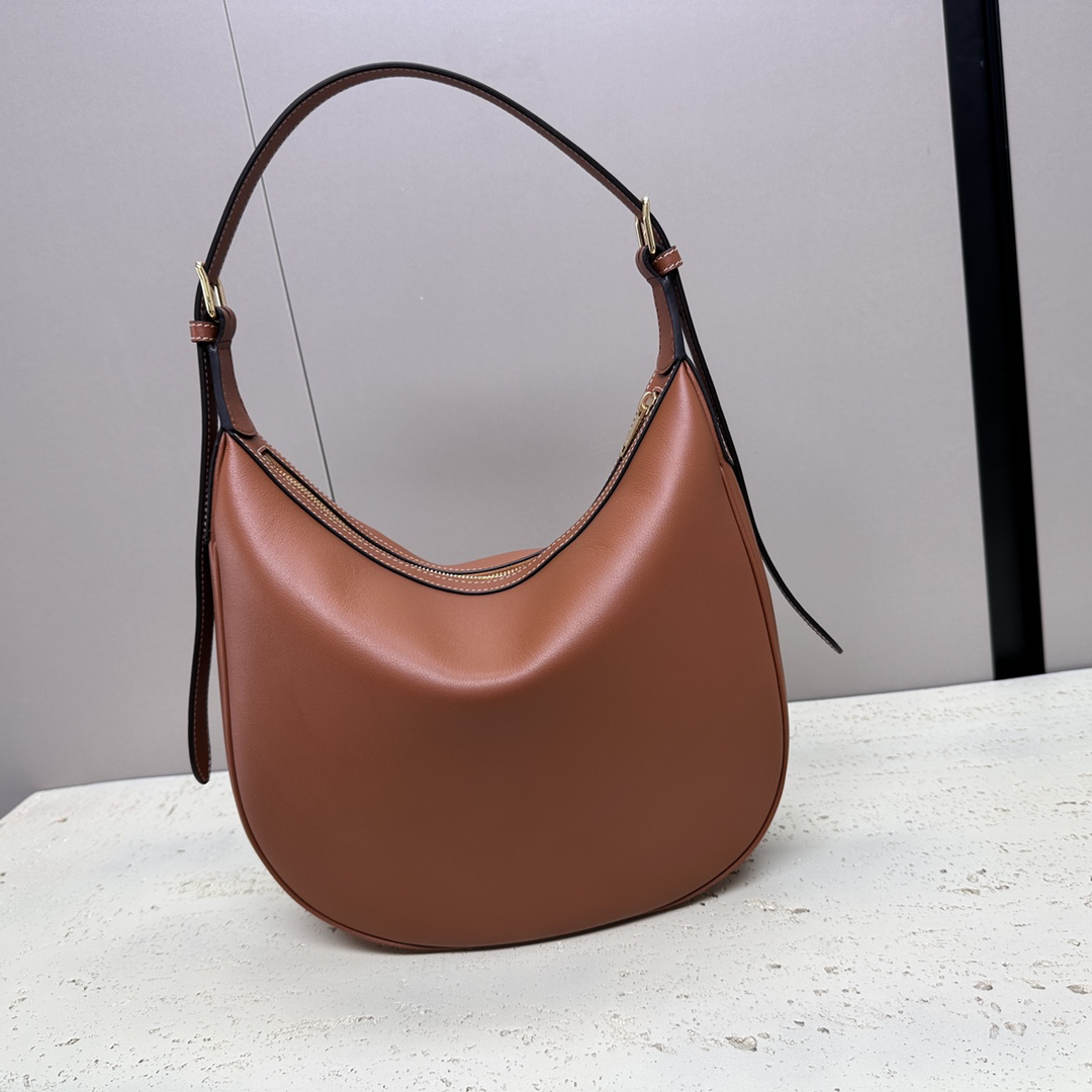 HELOISE Logo-Print Cow Leather Shoulder Bag - Image 4