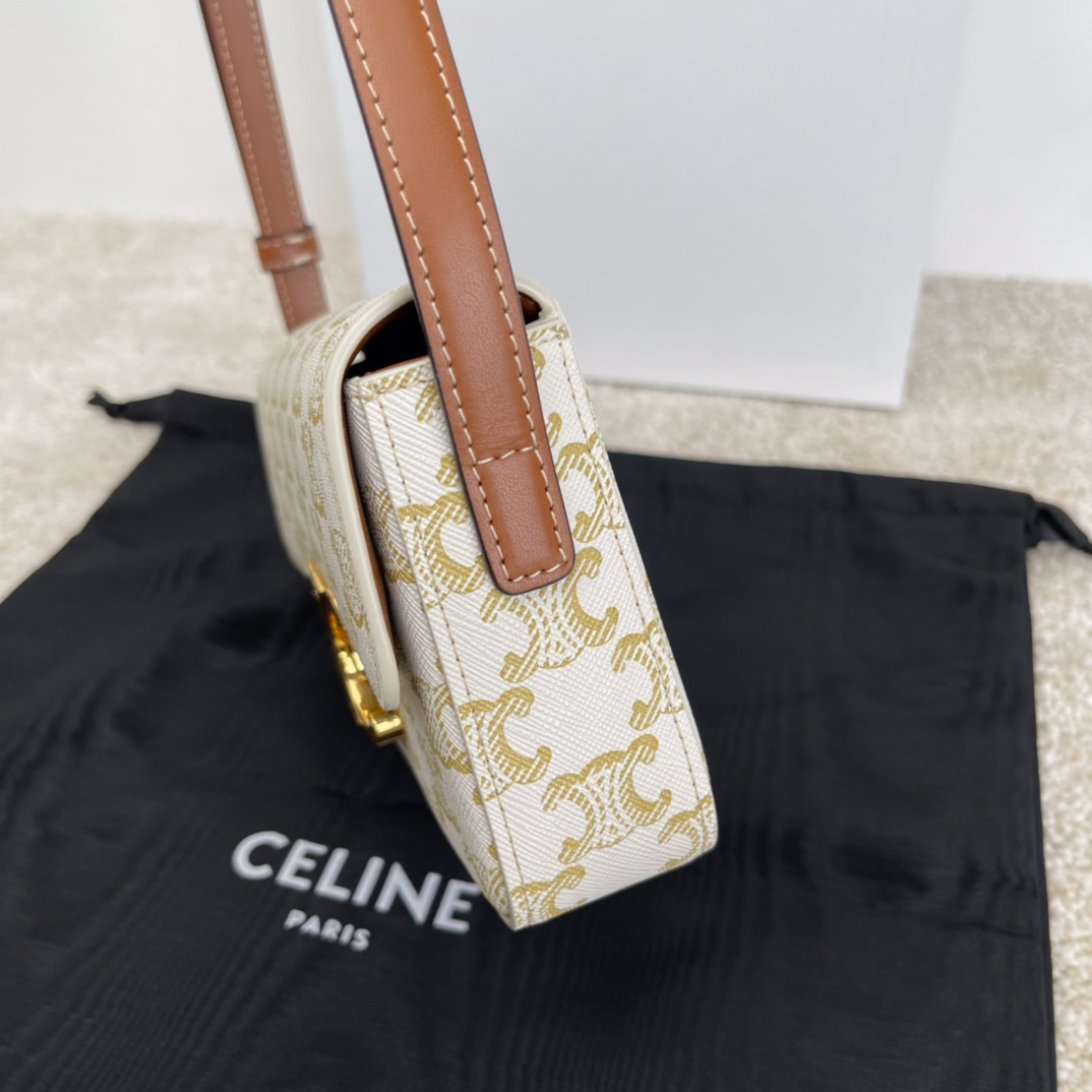 TRIOME White Floral Leather Shoulder Bag - Image 4