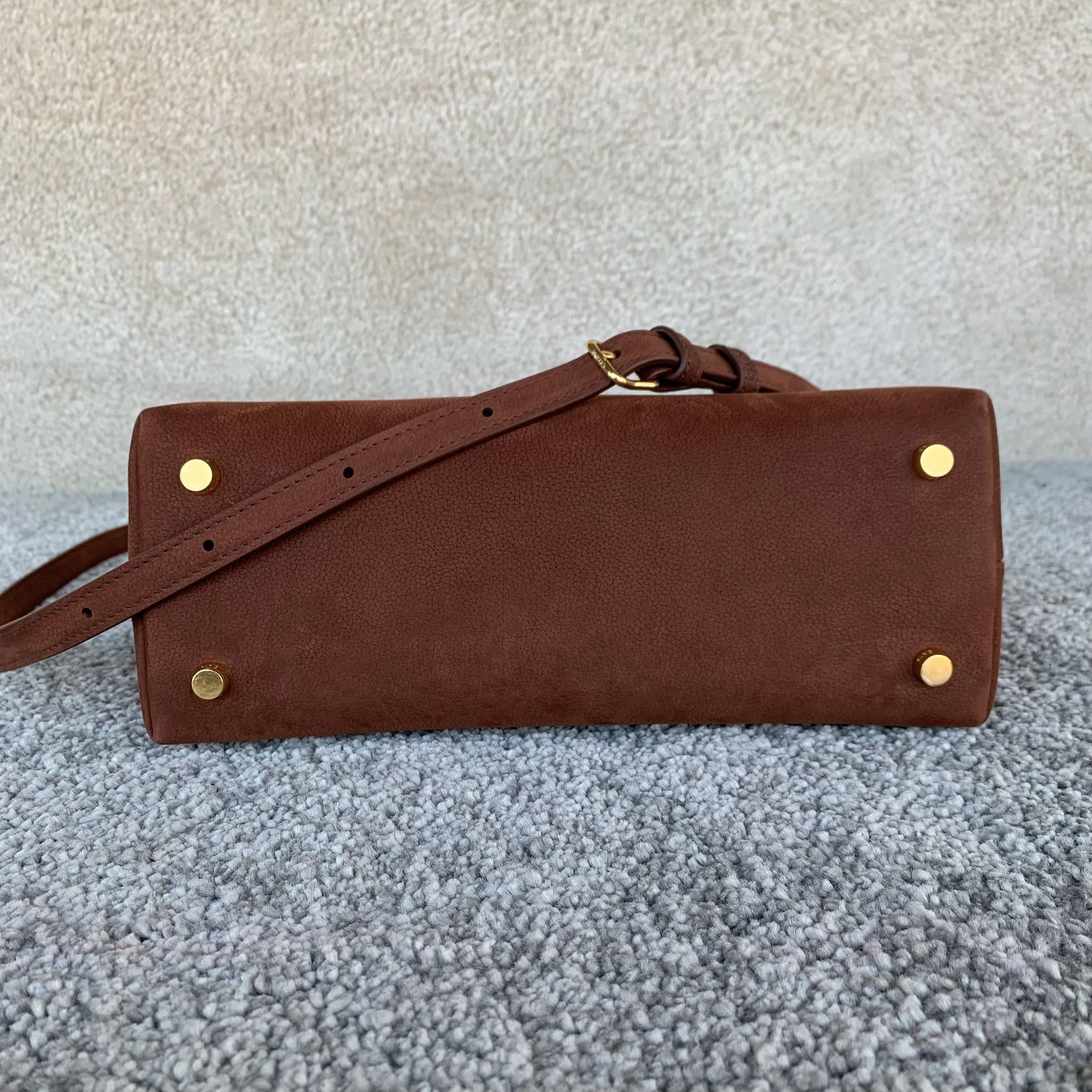 Celine Nino Medium Handbag in Chestnut Calfskin - Image 4