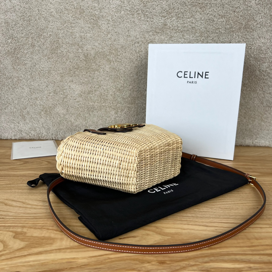Teen Couffin Handbag in Plant-Based Material and Natural Cowhide Leather - Image 4
