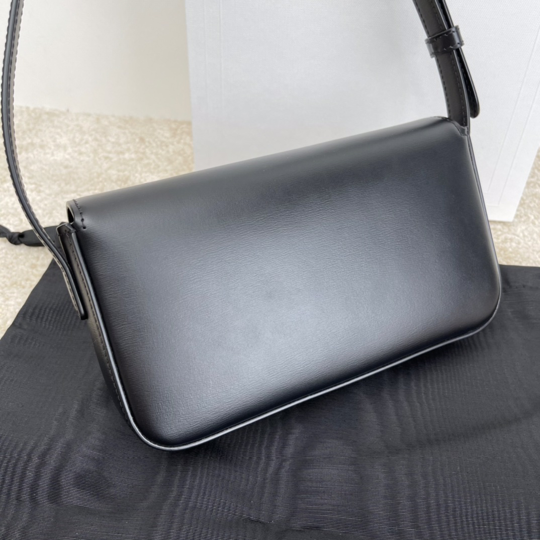 TRIOME Glossy Leather Shoulder Bag in Mustard Brown with Hand-Rubbed Texture - Image 4