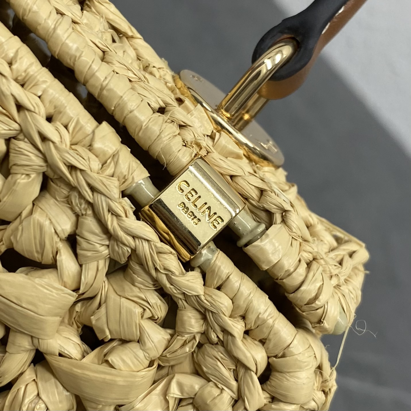 CELINE Teen Lola Small Raffia Handbag - Image 5