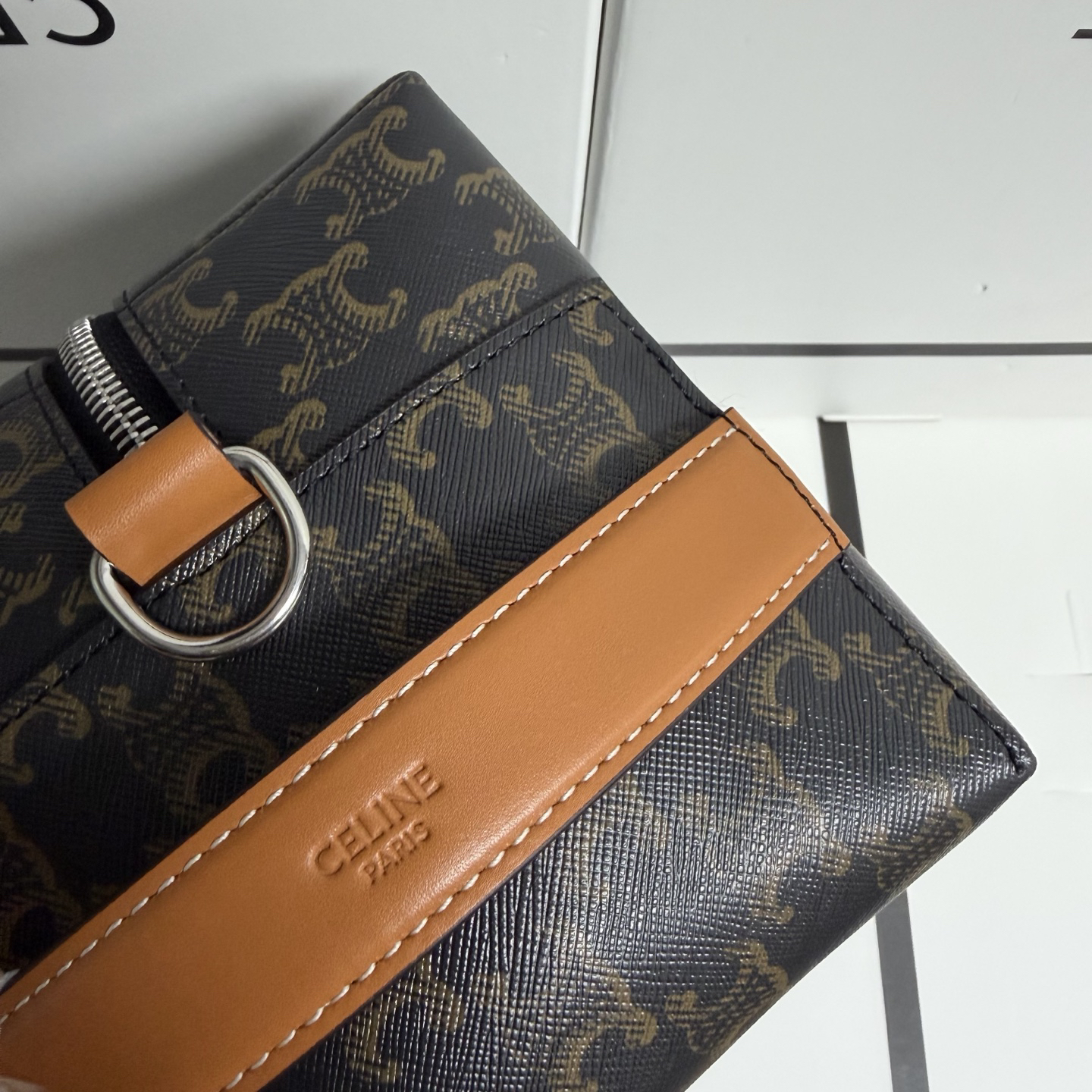 CELINE Take Away Vintage Monogram Crossbody Bag - Image 5