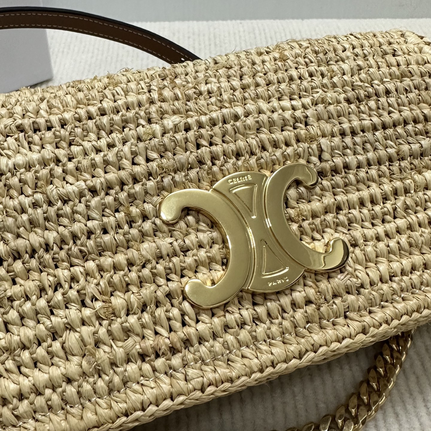 CELINE Multichette Woven Plant-Fiber Shoulder Bag - Image 5