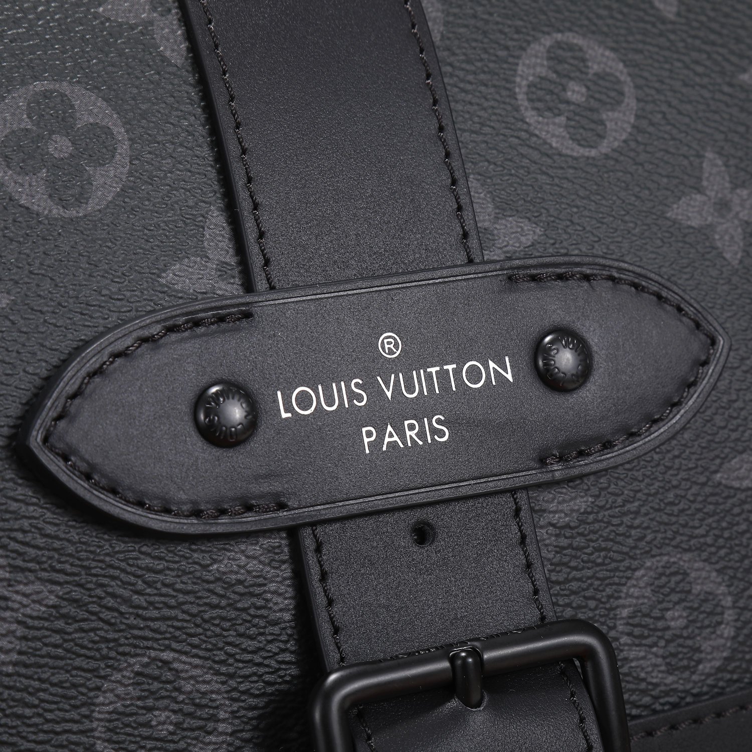 Louis Vuitton Saumur Shoulder Bag in Monogram Eclipse Canvas - Image 5
