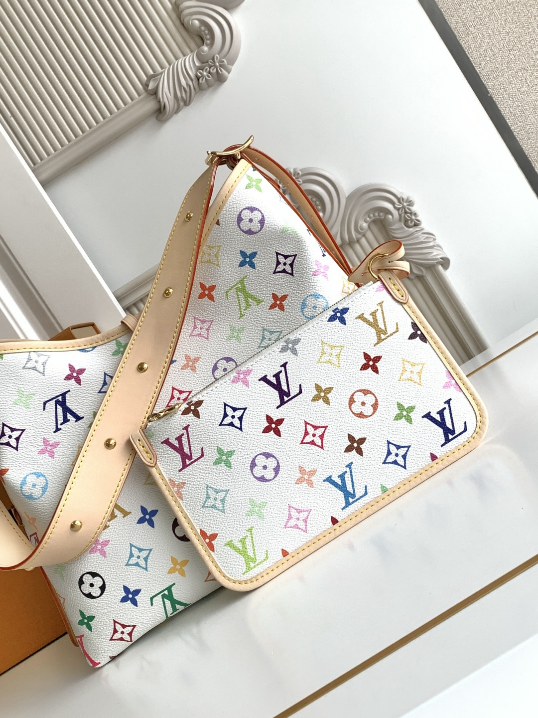 Louis Vuitton x Takashi Murakami CarryAll Small Bag - Image 5