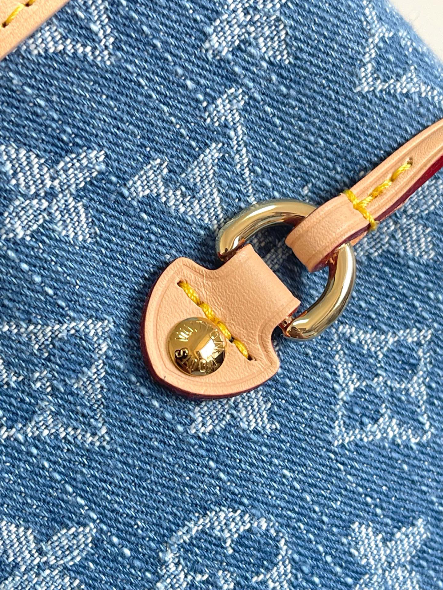 Louis Vuitton Neverfull MM Monogram Denim Tote Bag - Image 5